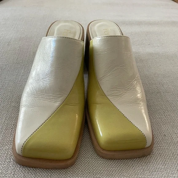 RARE 💎 FENERS bicolor heeled mules - Picture 2 of 4